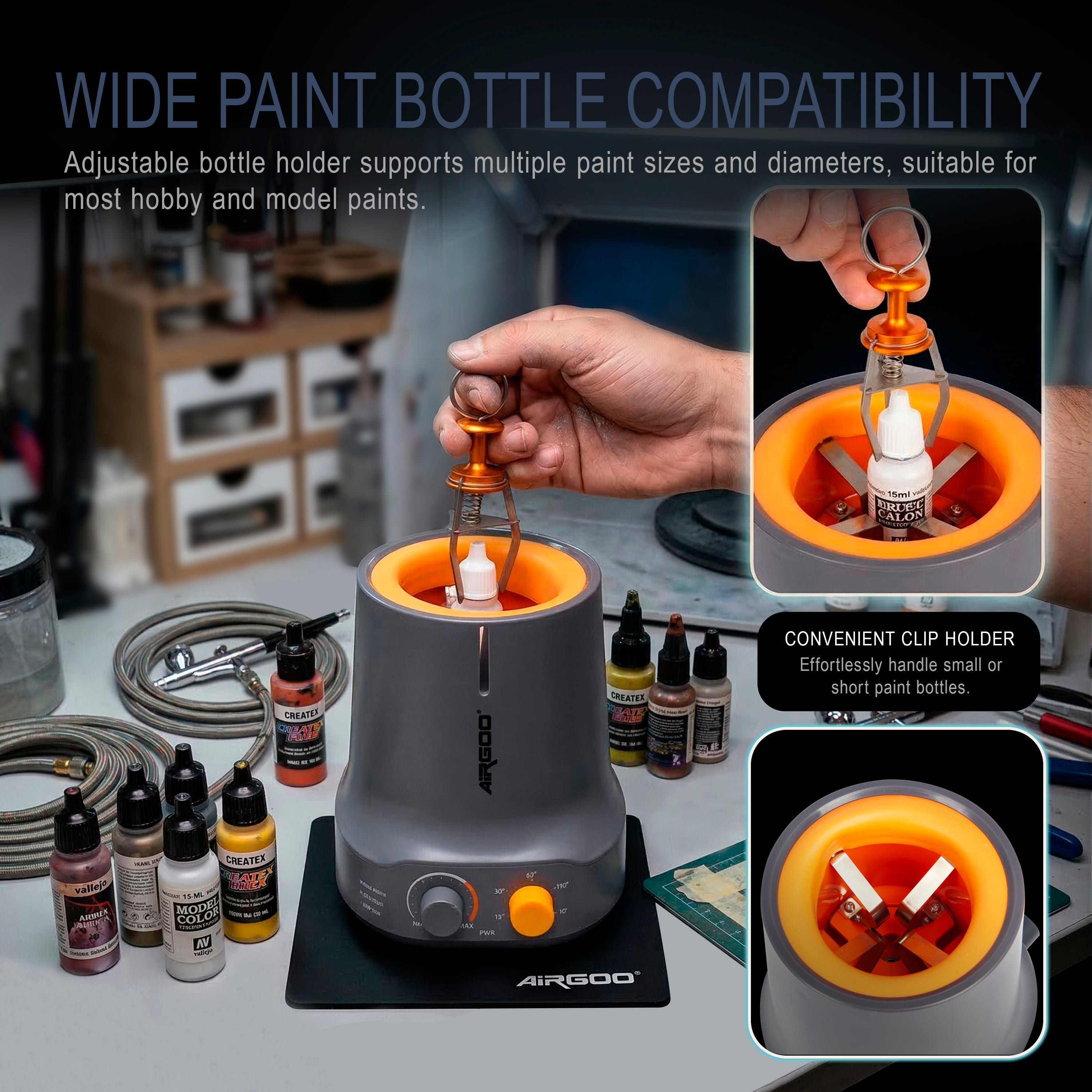 Airgoo Hands Free Vortex Mixer Paint Shaker
