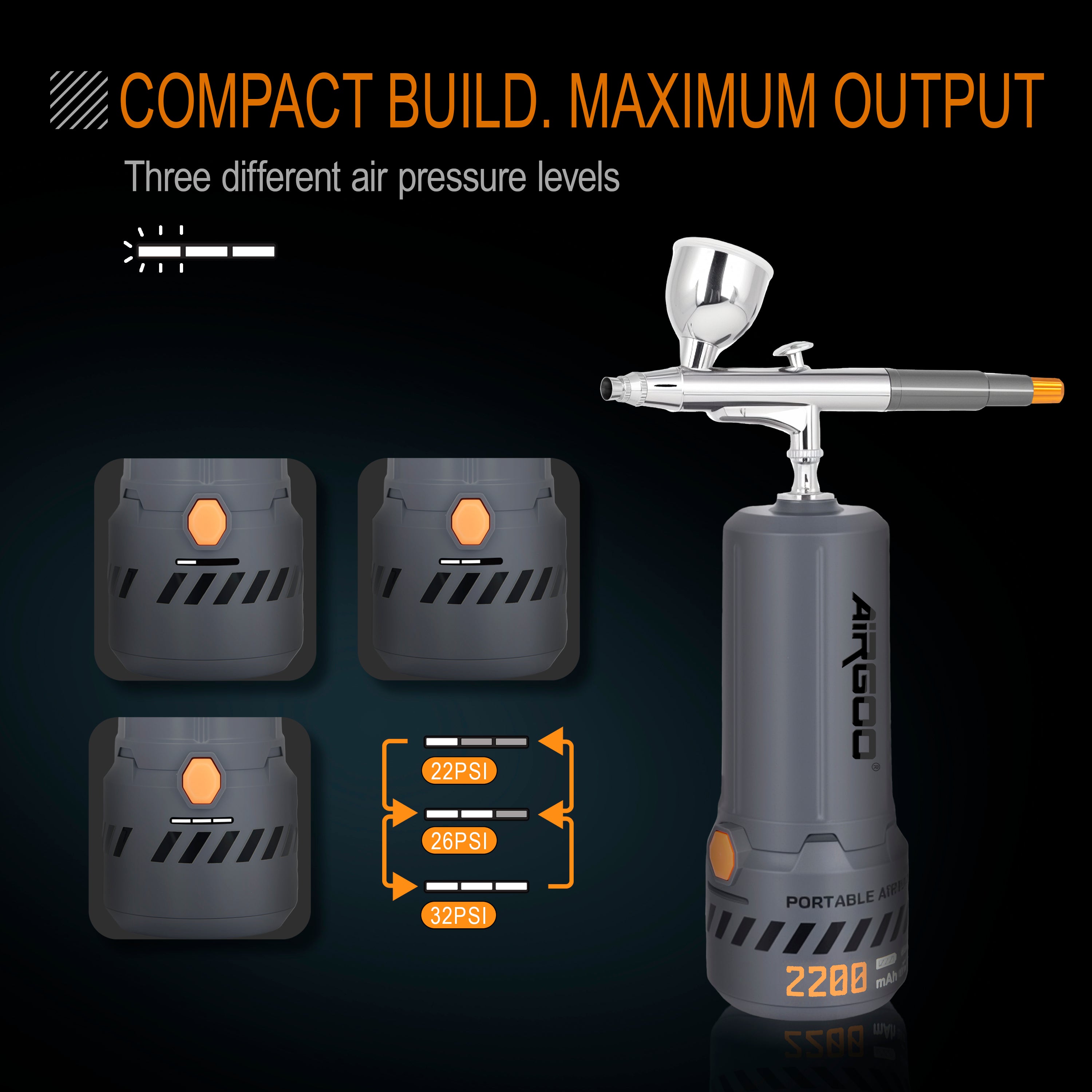 Airgoo Portable Airbrush Kit Mecha Spray A with 0.3mm Nozzle