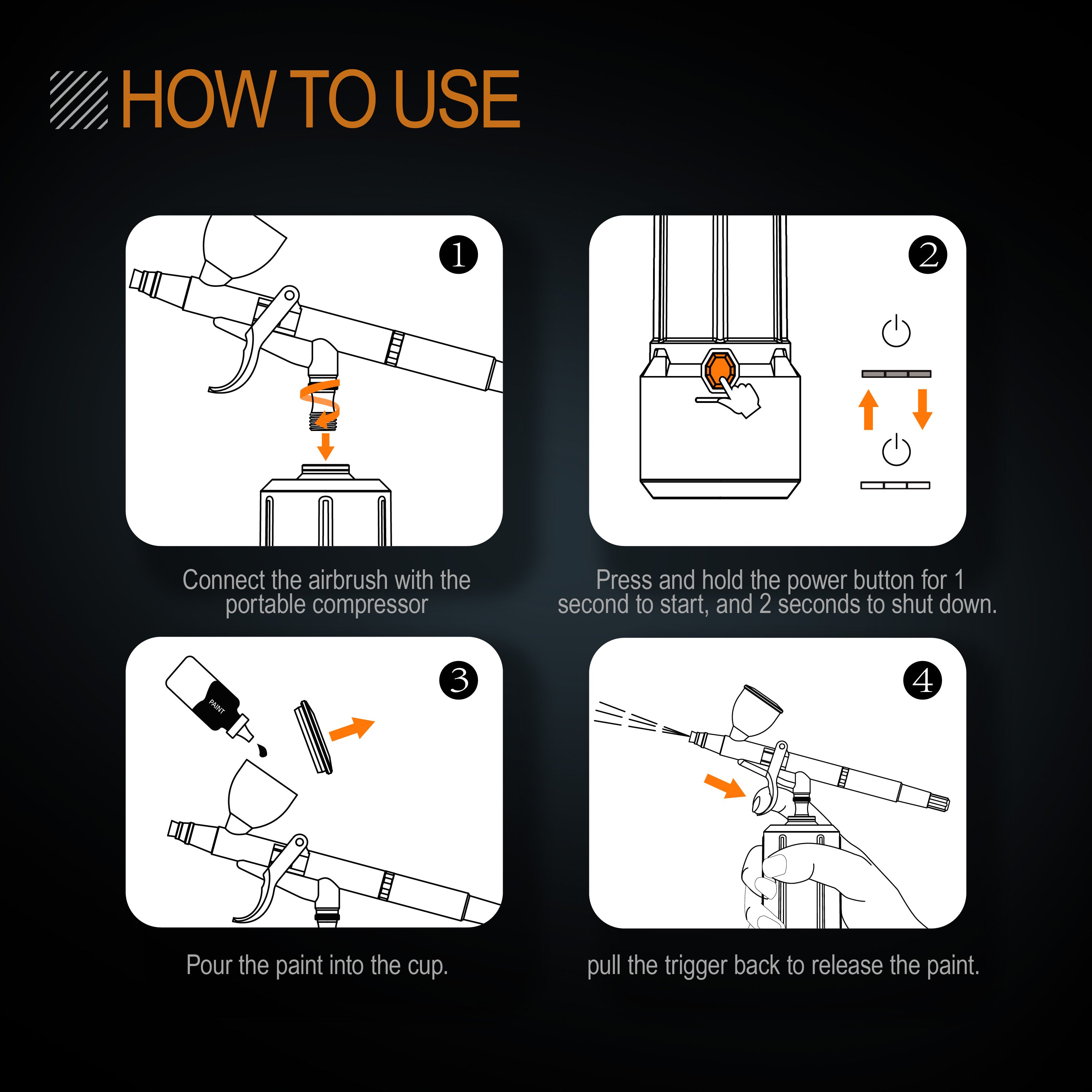 Airgoo Portable Airbrush Kit Mecha Spray B with 0.3mm Nozzle