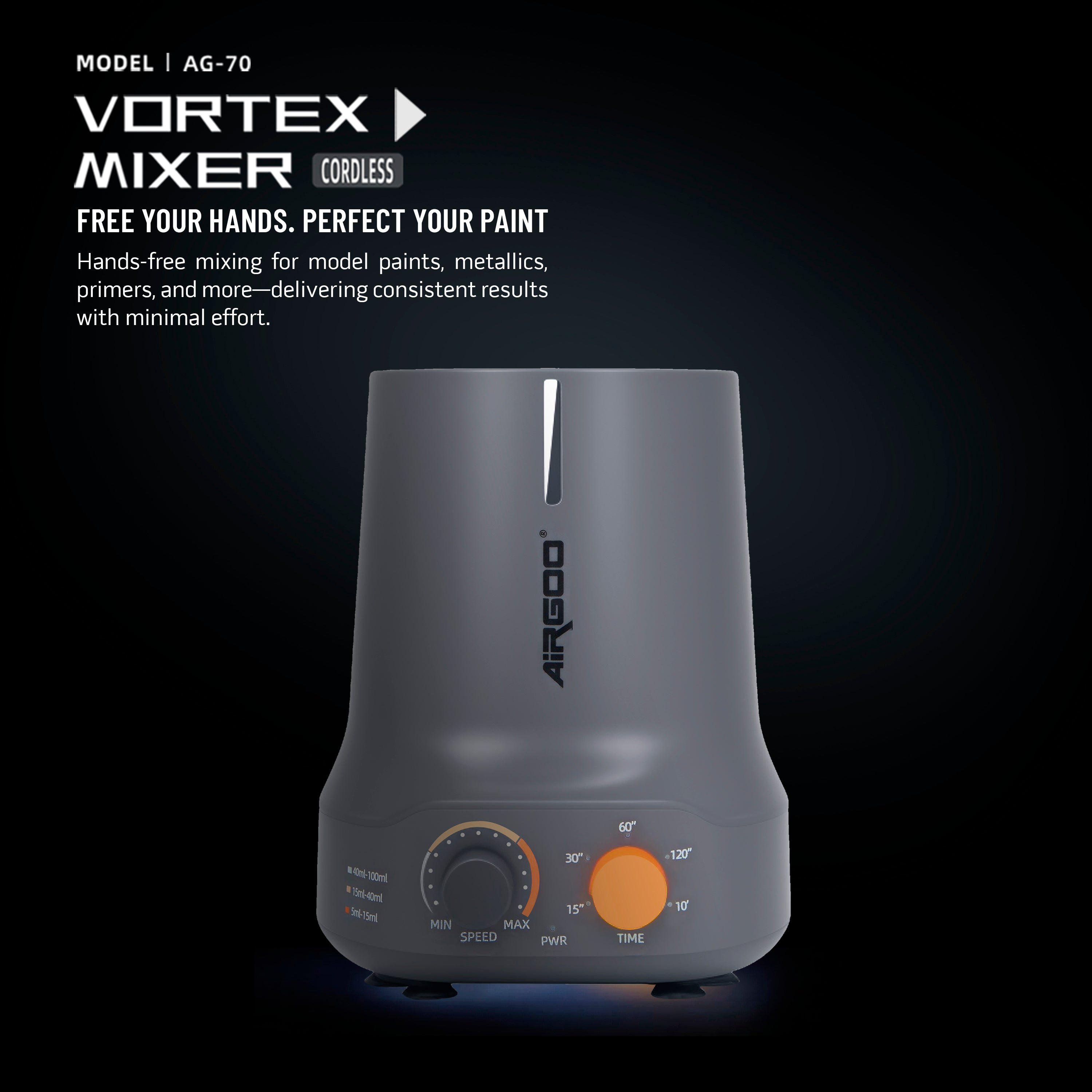 Airgoo Hands Free Vortex Mixer Paint Shaker