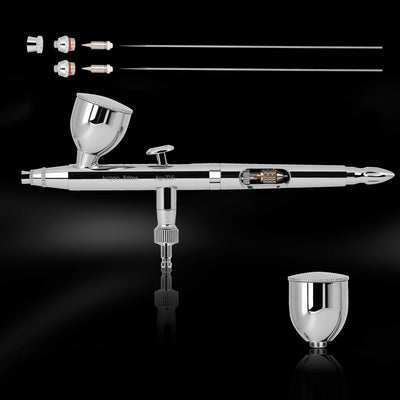 Airgoo Prime Series Dual Action Gravity Feed Airbrush AG-216 with 0.3mm/0.5mm Nozzle