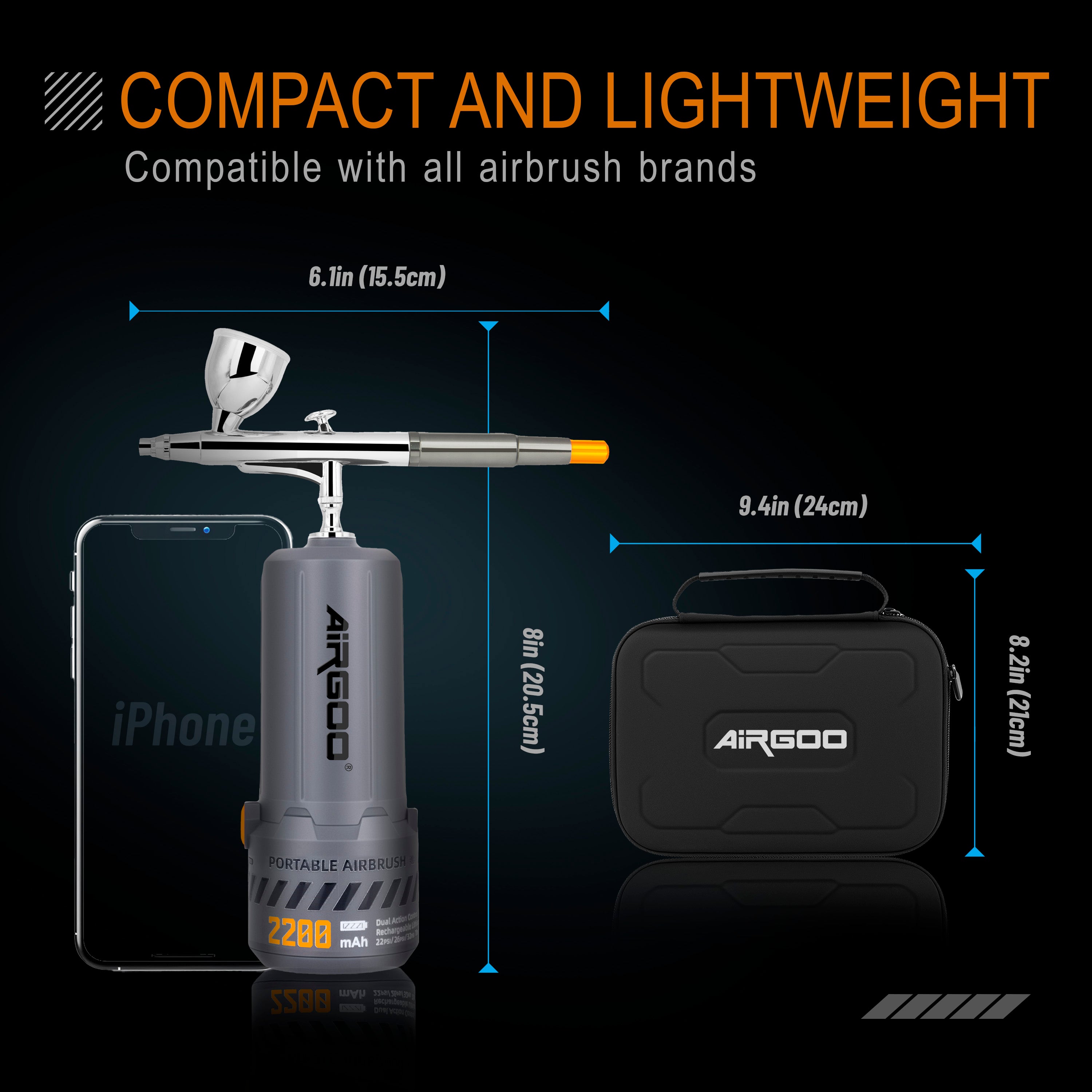 Airgoo Portable Airbrush Kit Mecha Spray A with 0.3mm Nozzle