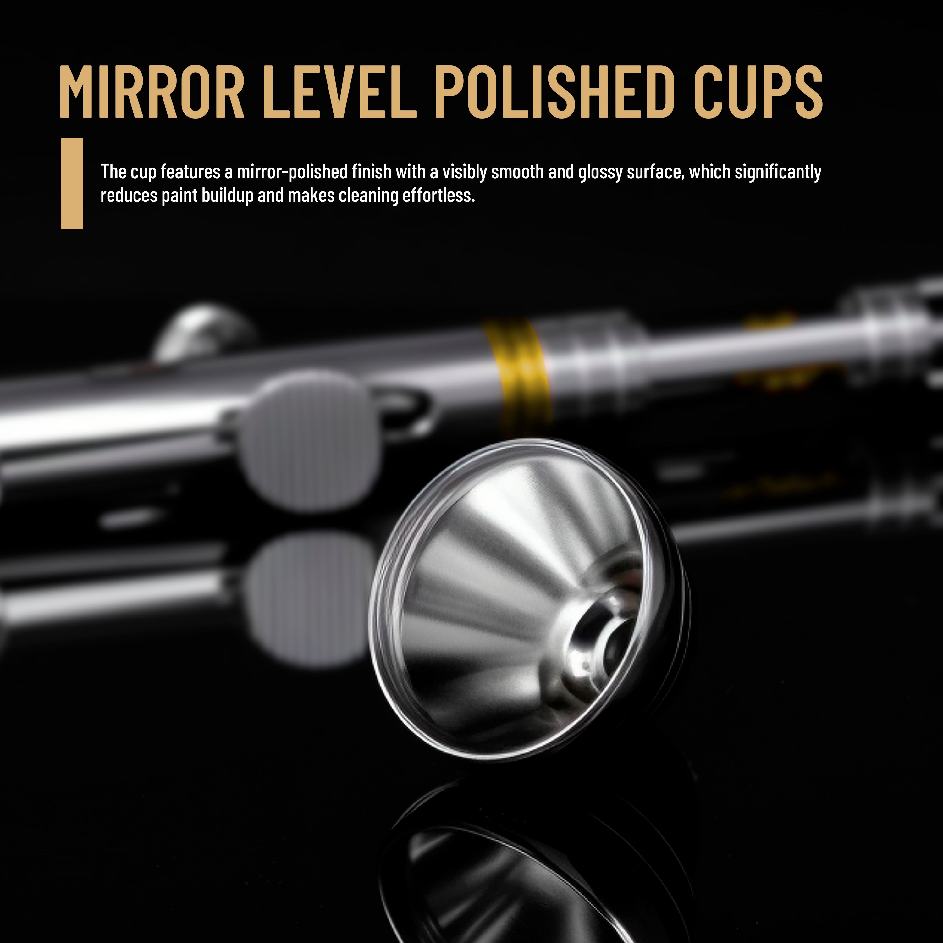 Airgoo Premium Series Dual Action Gravity Feed Airbrush Gear with 0.2mm/0.3mm Nozzle