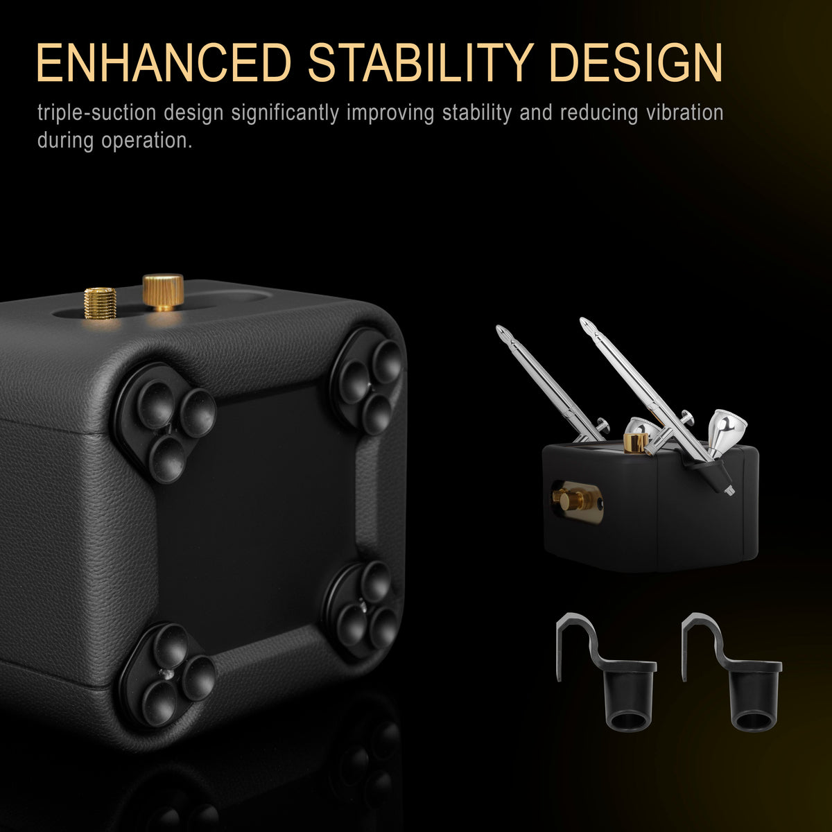 Airgoo Mini Airbrush Compressor Kit Aurora with AG-216B 0.3mm/0.5mm Nozzle