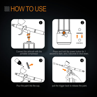 Airgoo Portable Airbrush Kit Mecha Spray B with 0.3mm Nozzle