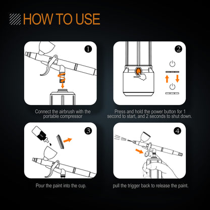 Airgoo Portable Airbrush Kit Mecha Spray B with 0.3mm Nozzle