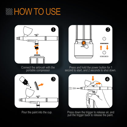 Airgoo Portable Airbrush Kit Mecha Spray A with 0.3mm Nozzle