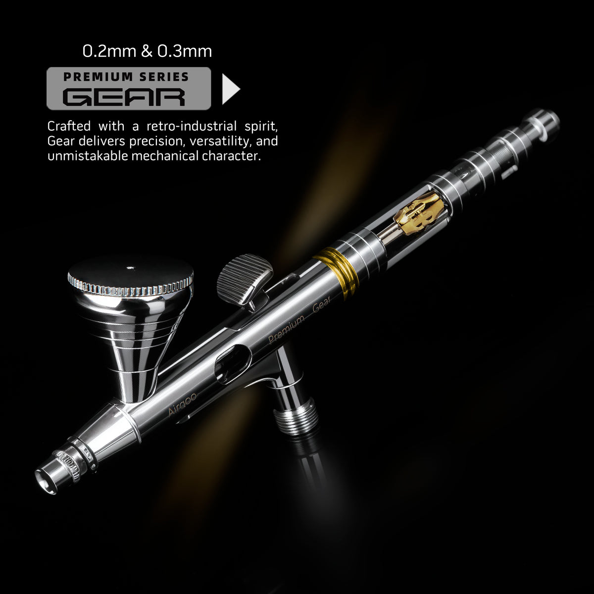 Airgoo Gravity Feed Airbrush Gear (0.2 mm/0.3 mm Nozzle)