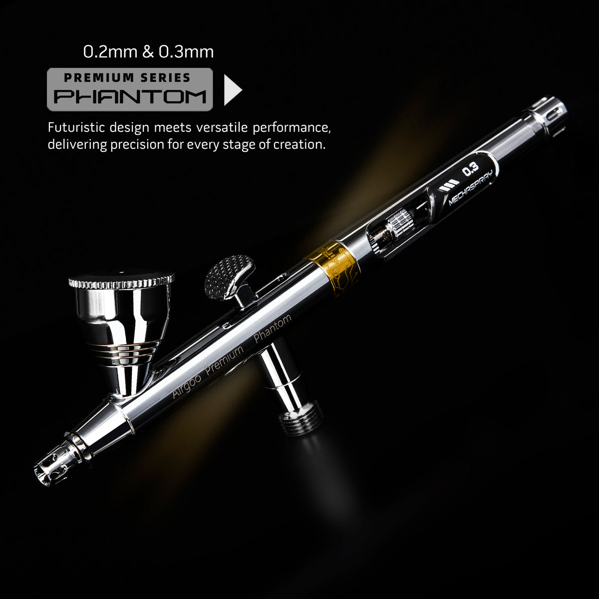 Airgoo Dual Action Airbrush Phantom (0.2 mm/0.3 mm Nozzle)